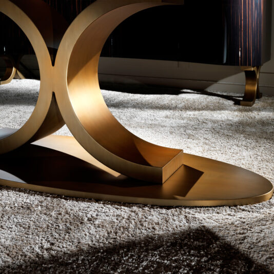 Italian Contemporary Large Oval Dining Table and Chairs Set