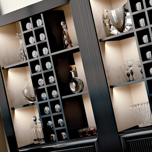 Italian Designer Art Deco Inspired Wine Cabinet - Juliettes Interiors