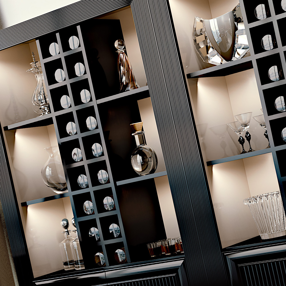 Italian Designer Art Deco Inspired Wine Cabinet