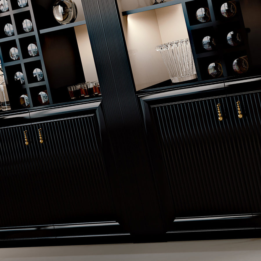 Italian Designer Art Deco Inspired Wine Cabinet - Juliettes Interiors