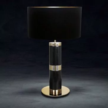 Designer Black Marquina Marble Table Lamp Designer Black Marquina Marble Table Lamp
