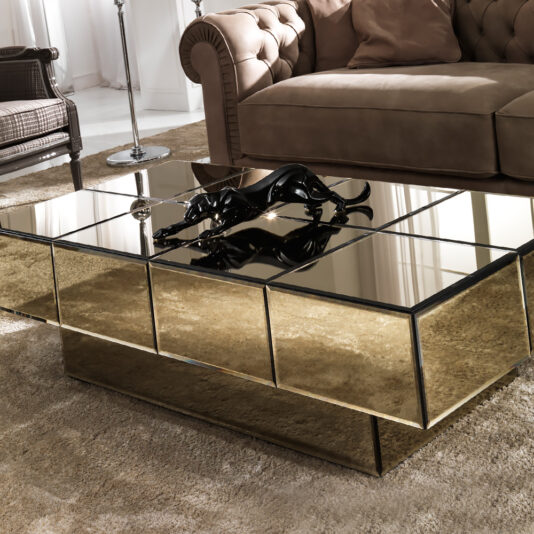 Italian Designer Bronze Glass Storage Coffee Table Italian Designer Bronze Glass Storage Coffee Table