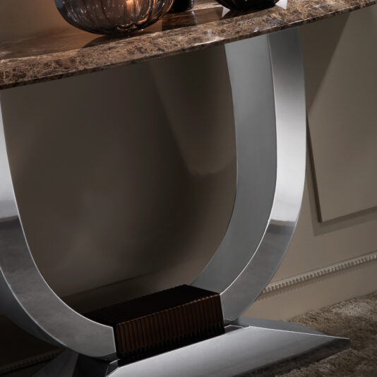 Italian Designer Brown Marble Console Italian Designer Brown Marble Console