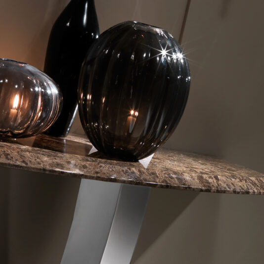 Italian Designer Brown Marble Console Italian Designer Brown Marble Console
