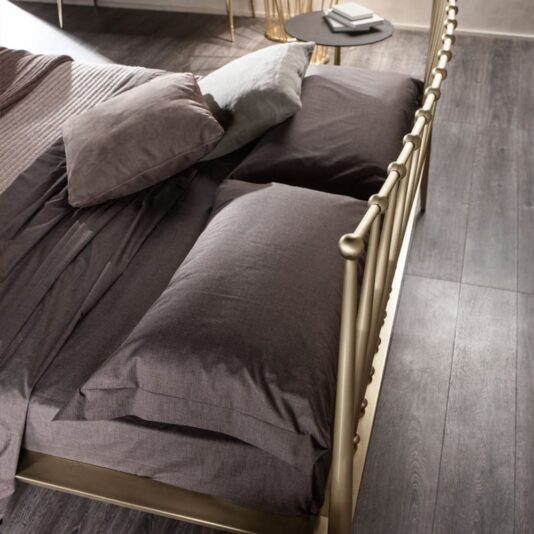 Italian Designer Brushed Brass Contemporary Bed Italian Designer Brushed Brass Contemporary Bed