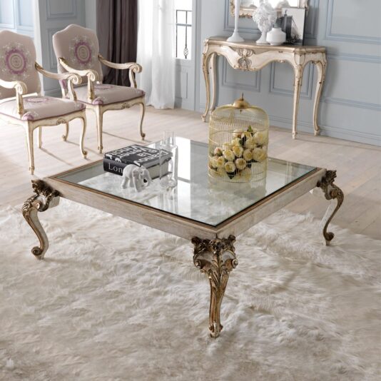 Italian Designer Classic Square Glass Coffee Table Italian Designer Classic Square Glass Coffee Table