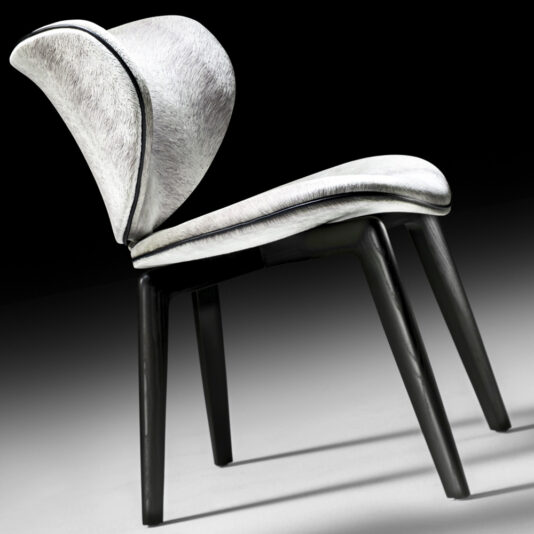 Italian Designer Fur Effect Retro Occasional Chair