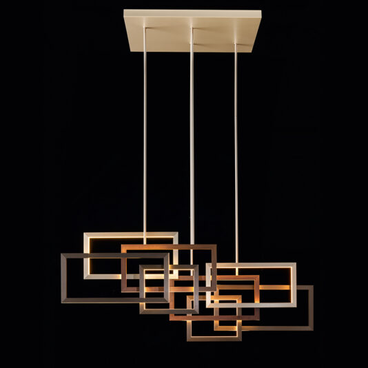 Italian Designer Geometric Modern Horizontal Chandelier Italian Designer Geometric Modern Horizontal Chandelier