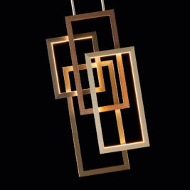 Italian Designer Geometric Modern Vertical Chandelier