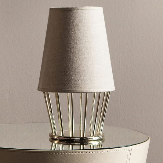Italian Designer Gold Plated Bedside Table Lamp
