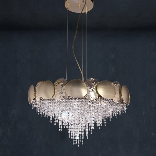 Designer Gold Plated Contemporary Crystal Chandelier Italian Designer Gold Plated Contemporary Crystal Chandelier