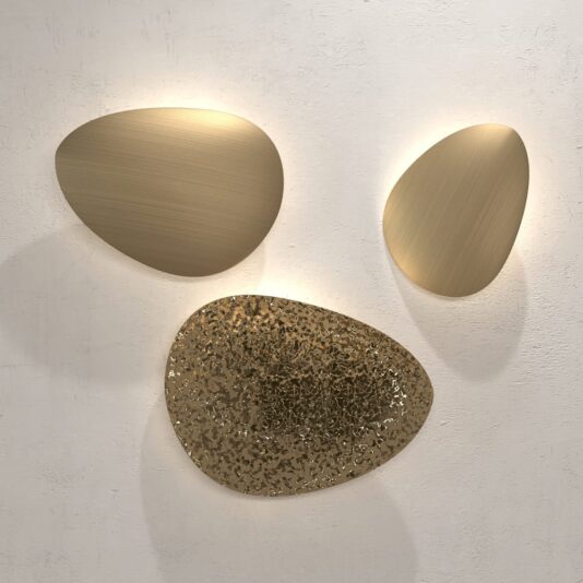 Designer Gold Plated Contemporary Lighting Installation Italian Designer Gold Plated Contemporary Lighting Installation