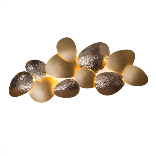 Designer Gold Plated Contemporary Lighting Installation Italian Designer Gold Plated Contemporary Lighting Installation