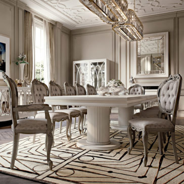 Italian Designer High End Dining Table And Chair Set