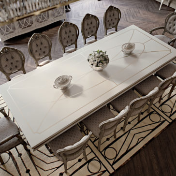 Italian Designer High End Dining Table And Chair Set