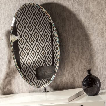 Italian Designer Ivory Lacquered Dressing Table With Mirror Italian Designer Ivory Lacquered Dressing Table With Mirror