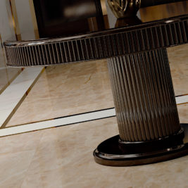 Italian Designer Lacquered Art Deco Inspired Dining Table
