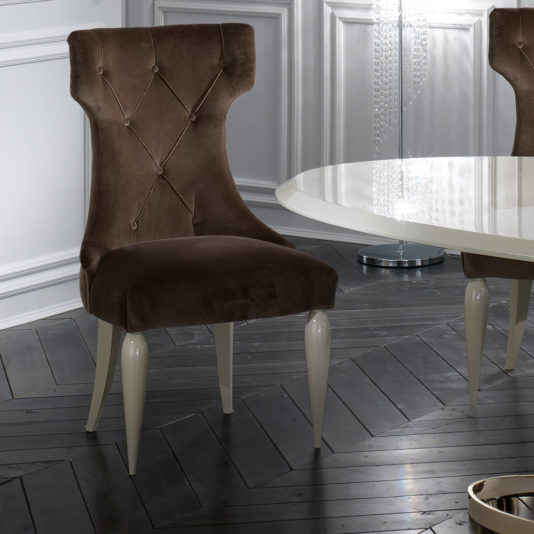 Designer Button Upholstered Dining Chairs