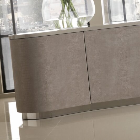 Italian Designer Leather 4 Door Buffet Italian Designer Leather 4 Door Buffet