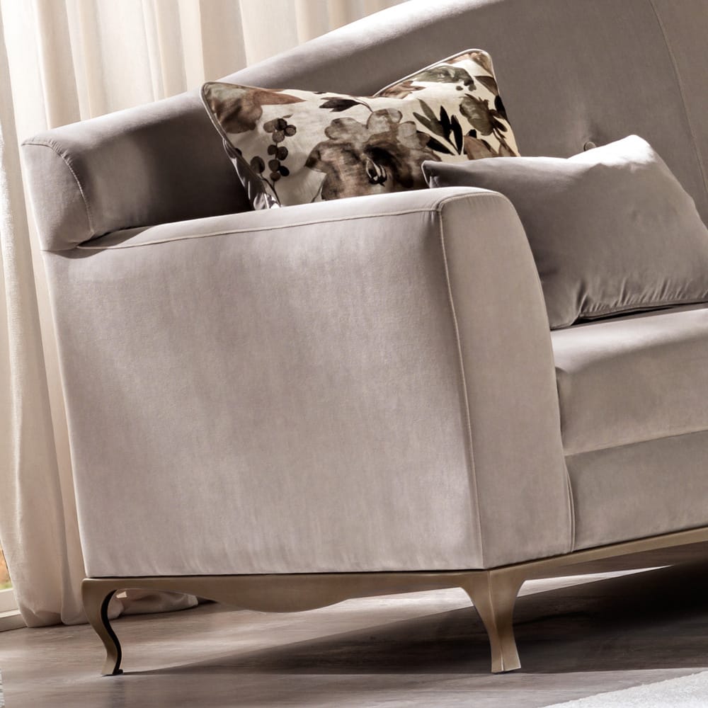 Italian Designer Low Nubuck Leather Sofa