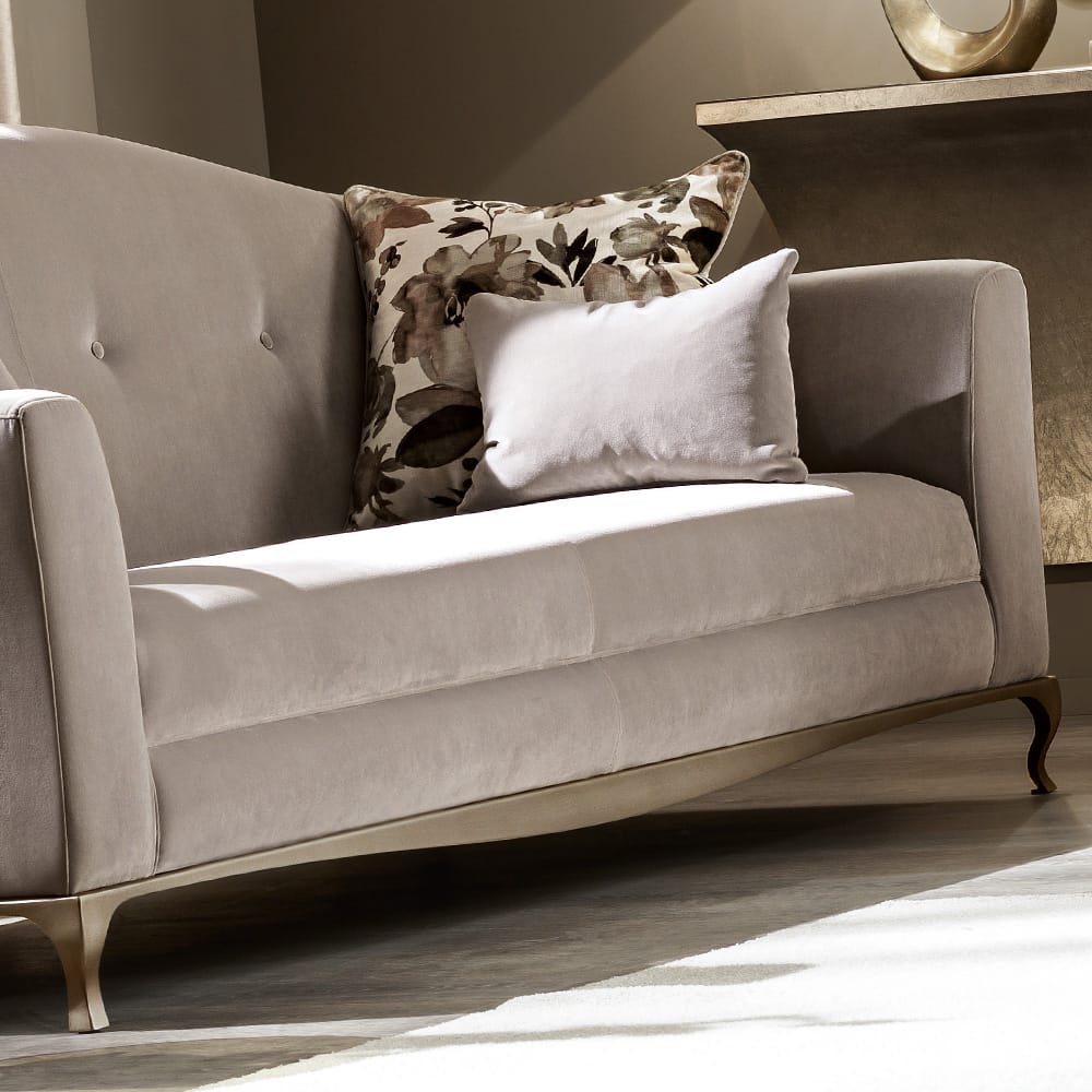 Italian Designer Low Nubuck Leather Sofa
