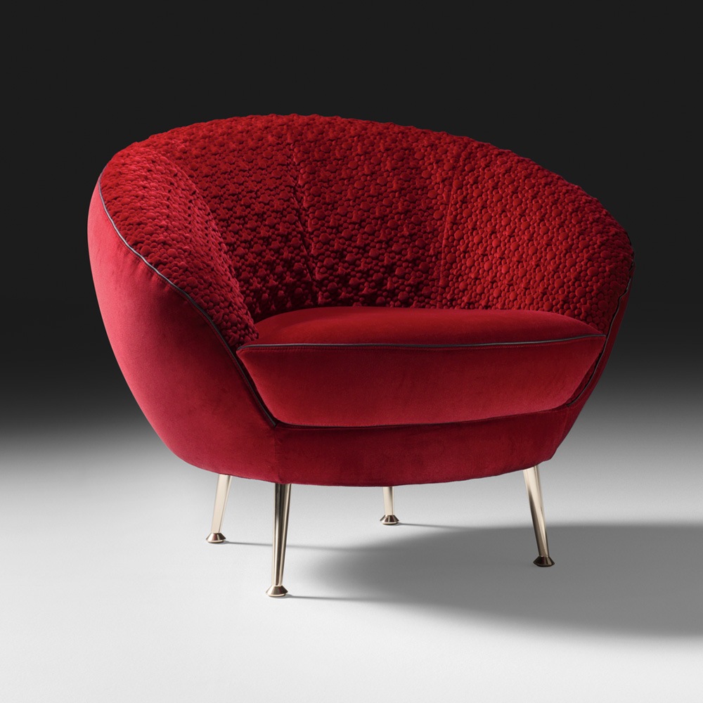 ex display furniture, Italian Designer Luxury Velvet Occasional Armchair