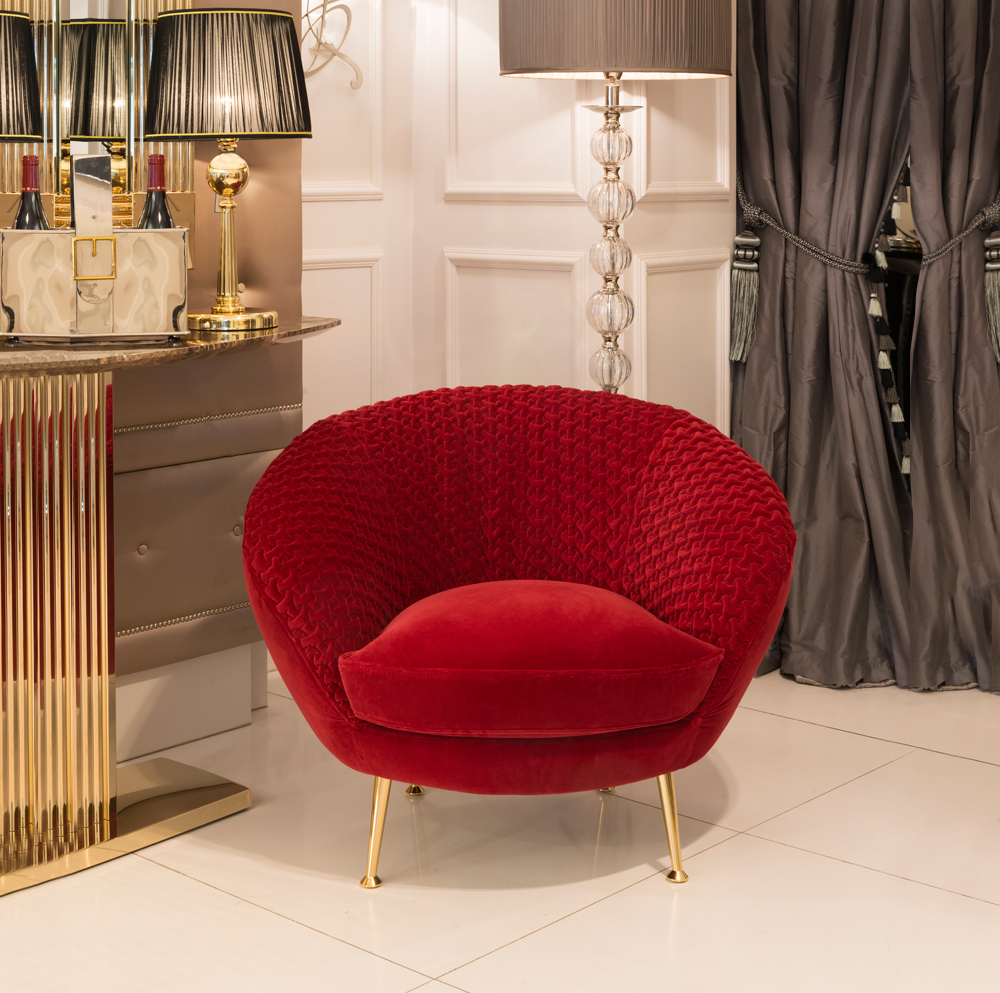 Designer Luxury Velvet Occasional Armchair Italian Designer Luxury Velvet Occasional Armchair
