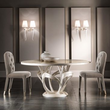 Italian Designer Mother Of Pearl Round Marble Dining Set Italian Designer Mother Of Pearl Round Marble Dining Set