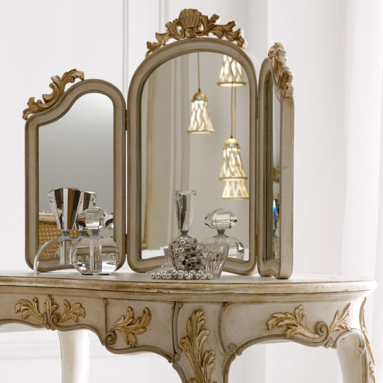 white christmas dresses Engraved Venetian Dressing Table With Triple Mirror — Italian Lighting