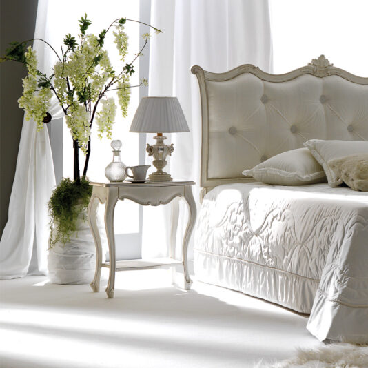 Italian Designer Small Bedside Table with Drawer