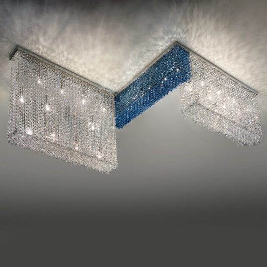 Italian Designer Swarovski Crystal Modular Contemporary Ceiling Light