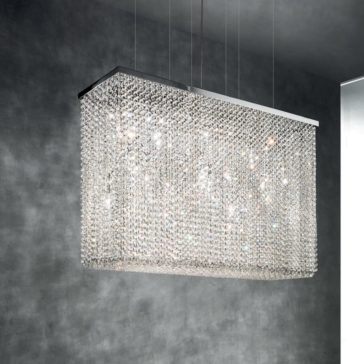 Italian Designer Crystal Rectangular Contemporary Chandelier Italian Designer Crystal Rectangular Contemporary Chandelier