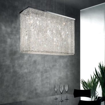 Italian Designer Crystal Rectangular Contemporary Chandelier Italian Designer Swarovski Crystal Rectangular Contemporary Chandelier
