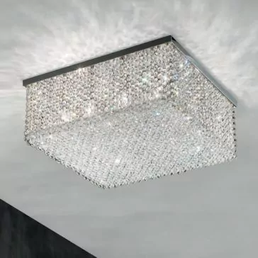 Italian Designer Crystal Square Contemporary Ceiling Light Italian Designer Crystal Square Contemporary Ceiling Light