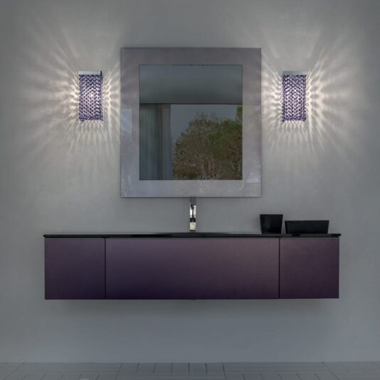 Italian Designer Swarovski Crystal Square Wall Light