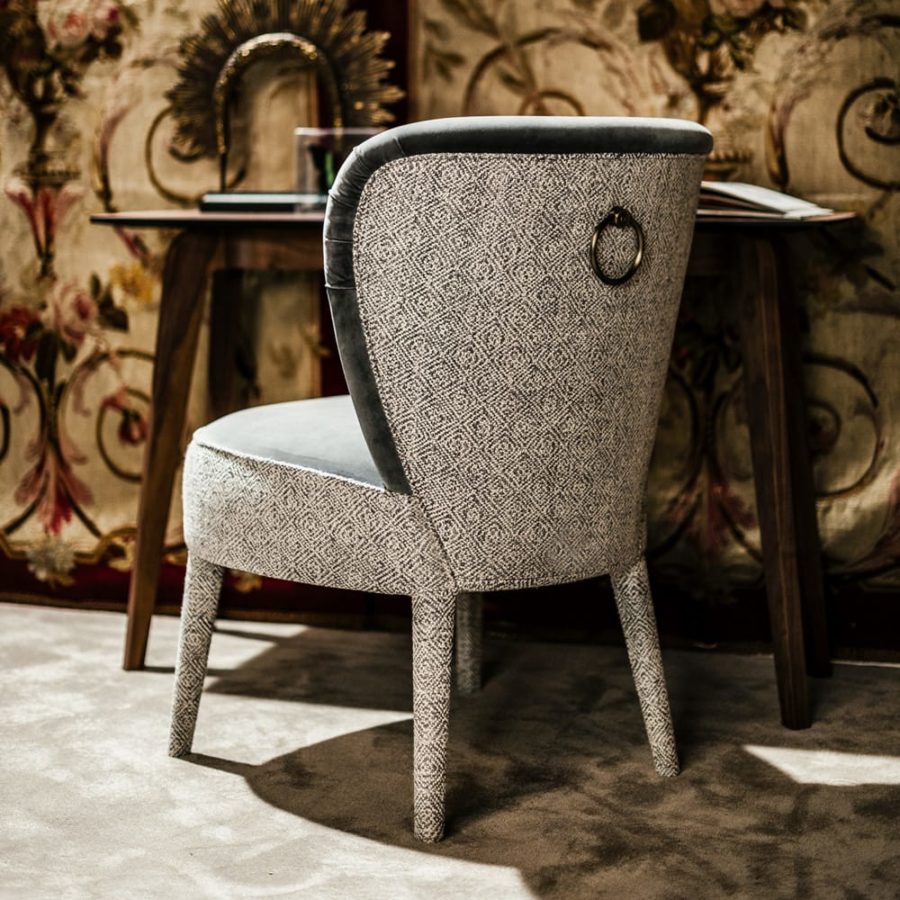 Designer Two-Tone Occasional Chair With Handle - Juliettes Interiors
