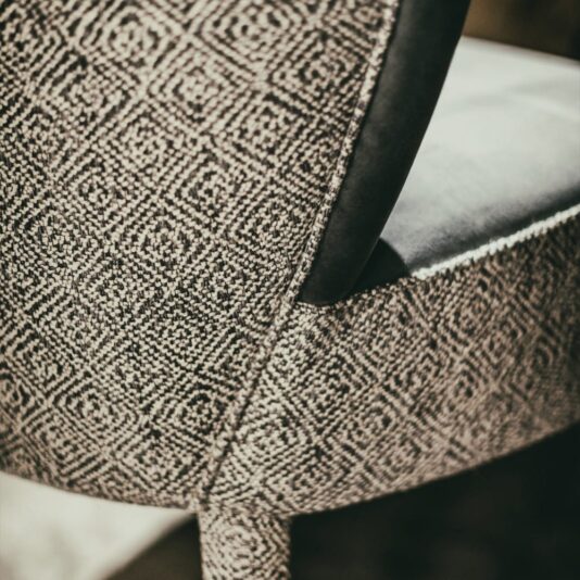 Designer Two-Tone Occasional Chair With Handle Italian Designer Two-Tone Occasional Chair With Handle