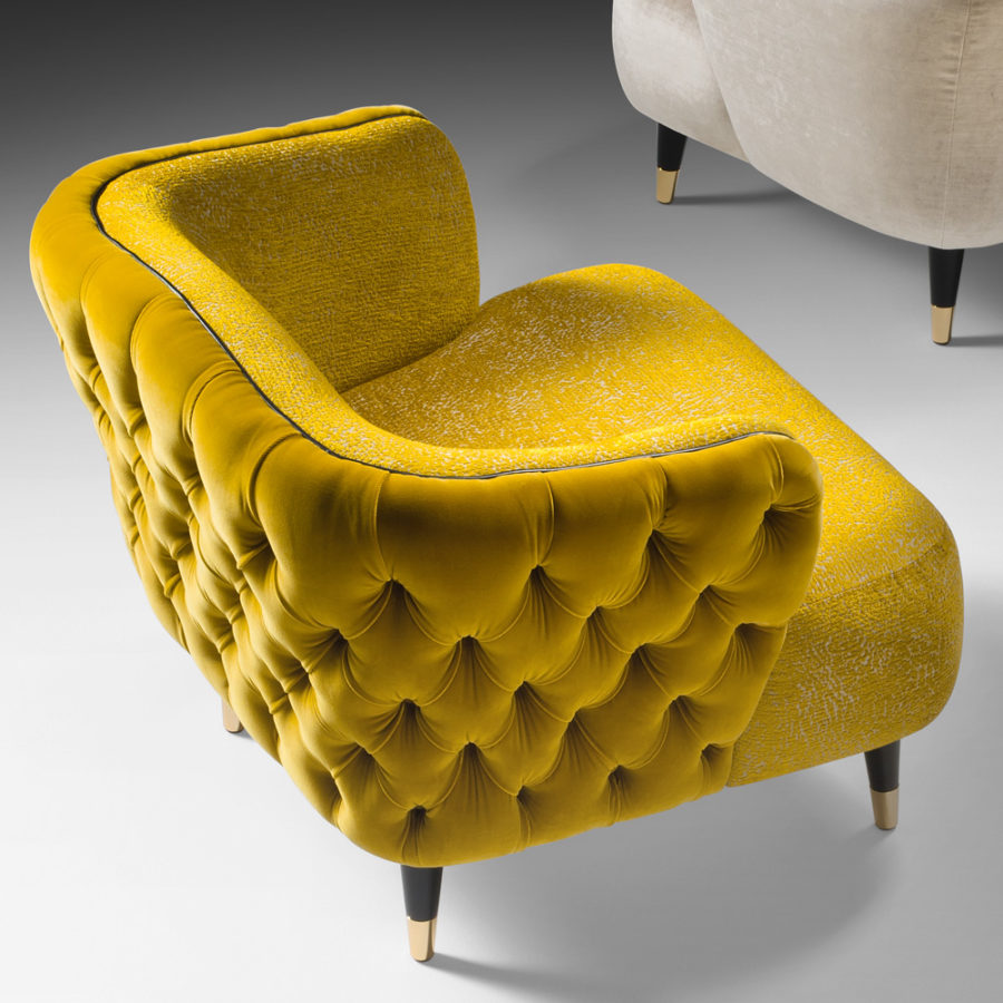 Designer Velvet Tub chair Juliettes Interiors