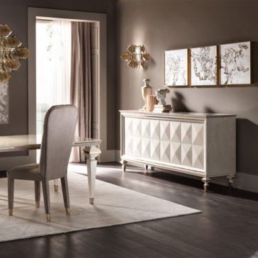 Italian Diamond Design Mother of Pearl Sideboard Italian Diamond Design Mother of Pearl Sideboard