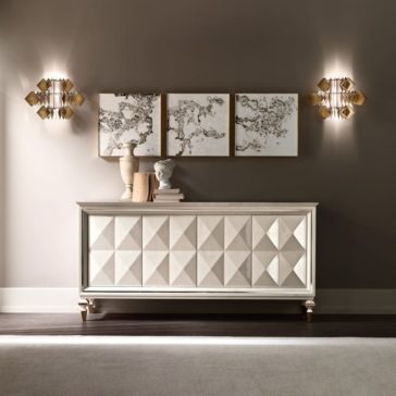 Italian Diamond Design Mother of Pearl Sideboard Italian Diamond Design Mother of Pearl Sideboard