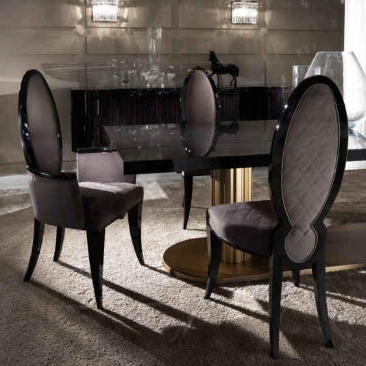 Contemporary Italian Oval Designer Dining Chair
