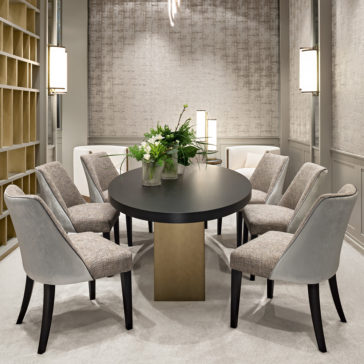 Italian High End Contemporary Oval Dining Table Italian High End Contemporary Oval Dining Set