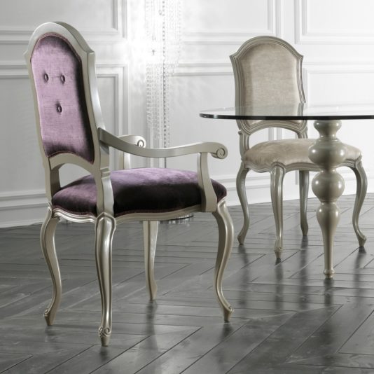 Italian High End Upholstered Velvet Luxury Dining Chair