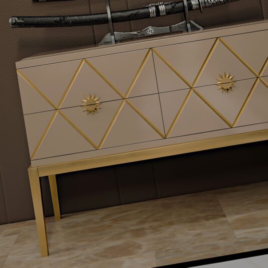 Italian Lacquered Art Deco Inspired Chest of Drawers Italian Lacquered Art Deco Inspired Chest of Drawers