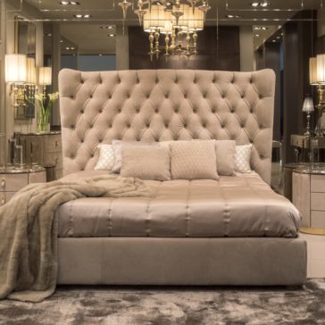 Italian Luxury Nubuck Leather Bed