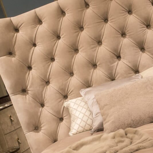 Italian Luxury Nubuck Leather Bed