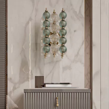 Italian Murano Glass Art Deco Inspired Wall Light Italian Murano Glass Art Deco Inspired Wall Light