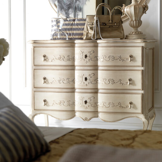 Italian Ornate Chest of Drawers and Mirror Set Italian Ornate Chest of Drawers and Mirror Set