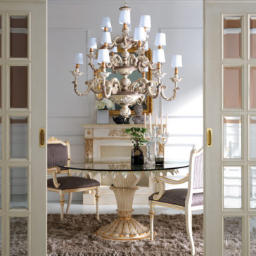 Italian Reproduction Rococo Round Glass Classic Dining Table Italian Reproduction Rococo Round Glass Classic Dining Table
