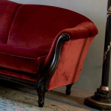 Italian Ruby Red Velvet Sectional Sofa Italian Ruby Red Velvet Sectional Sofa
